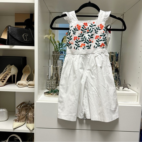 Janie and Jack white embroidered Floral Jumpsuit - Picture 5 of 9